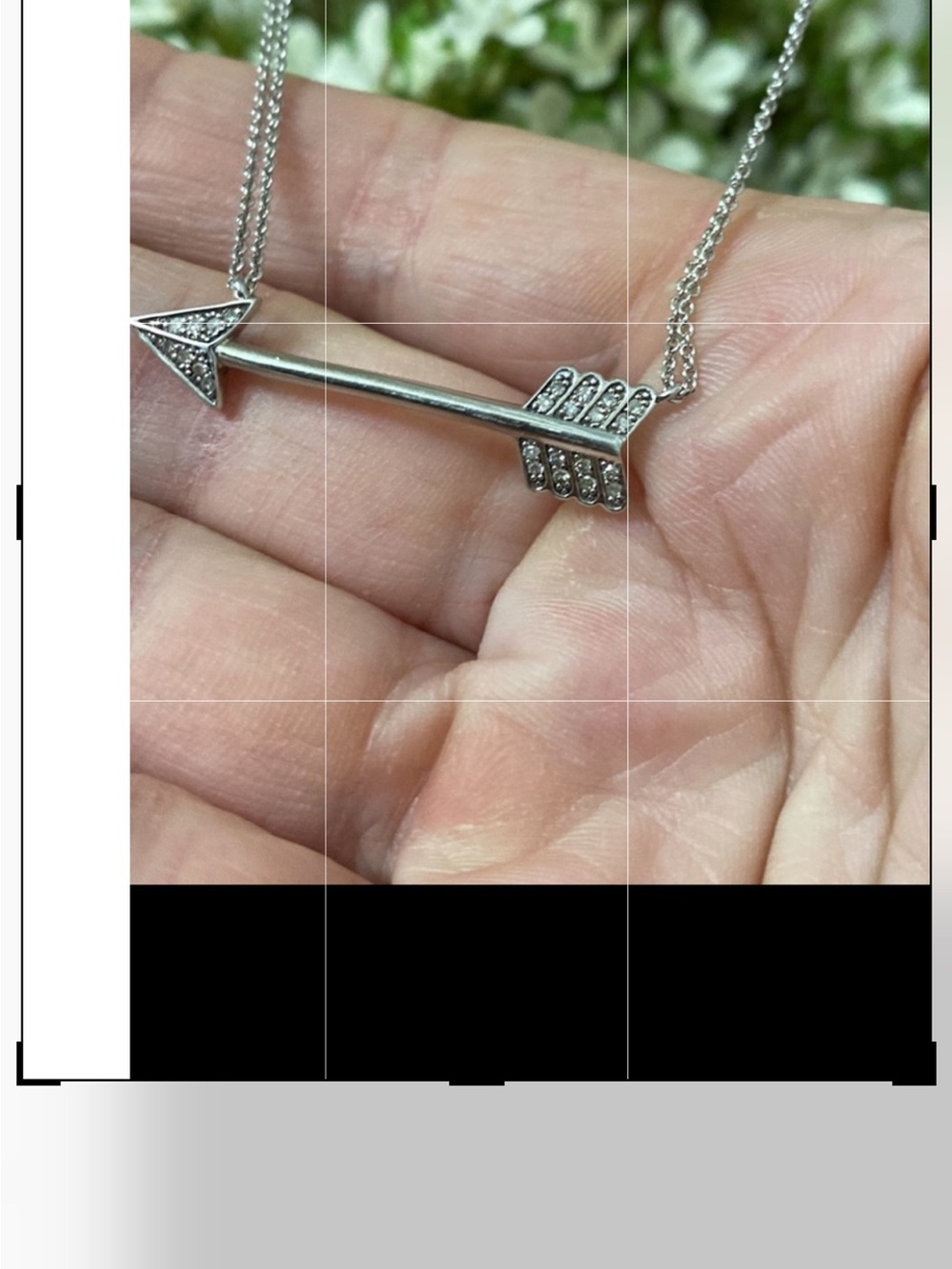 ⭐️Tiffany Style Silver (925) Double Strand Arrow & Moissanite Diamond Necklace